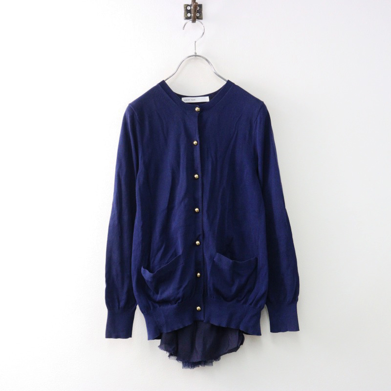 sacai luck - sacai luck(サカイラック) カーディガン サイズ2 M レディース - 黒 長袖 sacai luck / サカイラック | ボーダー クルーネック ニット