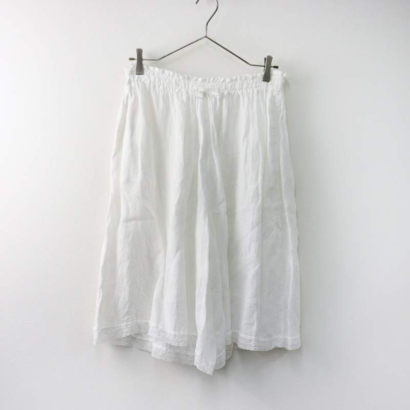 nest Robe ネストローブ ブラックリネンペチコートパンツ 裾