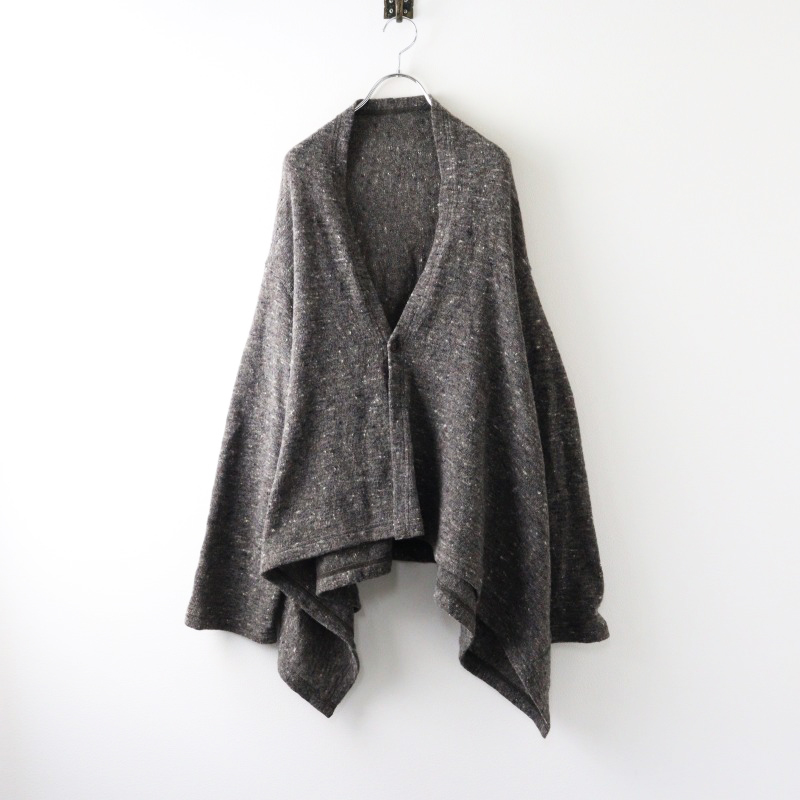 ネストローブ nest Robe ウール ワイドカーディガン F/グレー 羽織り 前開き ゆったり 長袖【2400014496130】 期間限定価格】ネストローブ nest Robe ウール ワイド