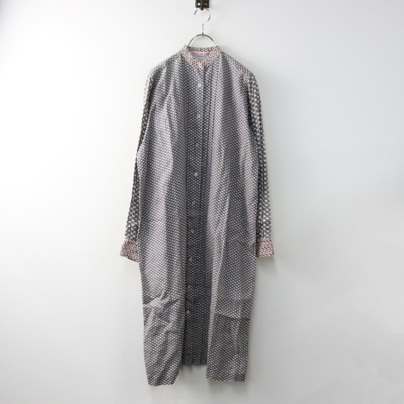 美品 定価9.7万 トワヴァーズ TOWAVASE Sarasa Dress Gray リネン 総柄