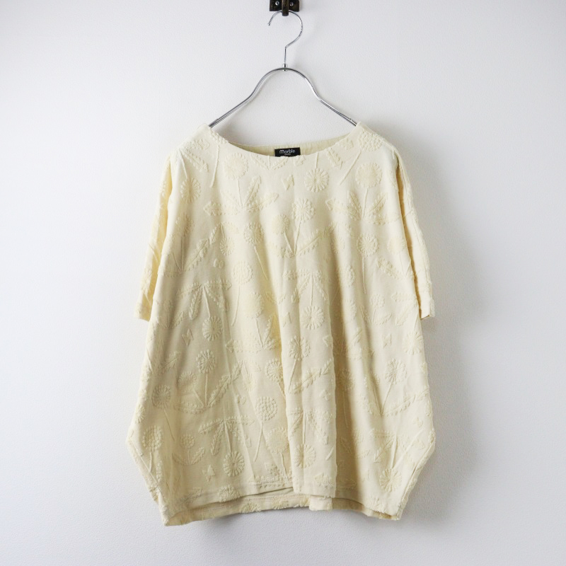 未使用 未着 marble SUD bouquet JQ ベルスリーブTEE EMB Shinshu Plenty Tunic | marble SUD
