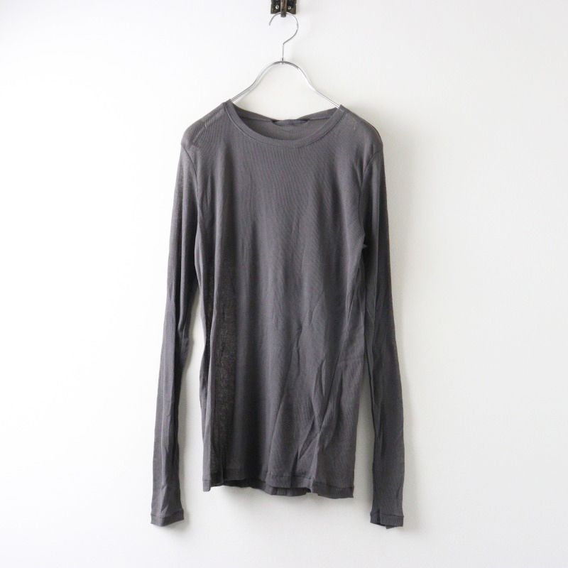 エーピーストゥディオ 24SS シアーリブTシャツ カットソー 長袖 F グレー 未使用 2024SS エーピーストゥディオ AP STUDIO Sheer rib T-sh