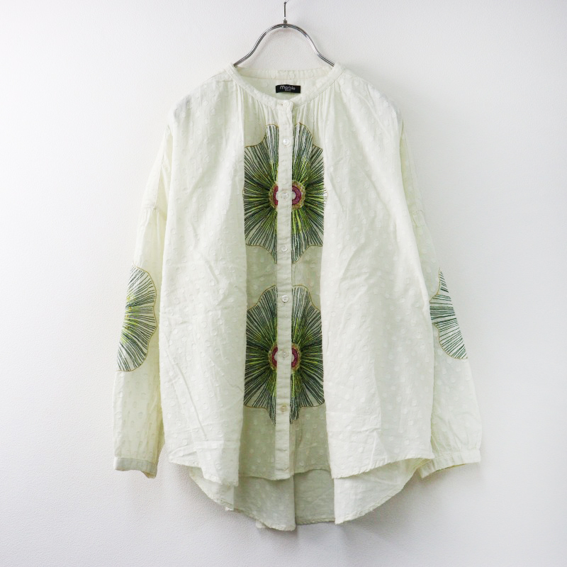 マーブルシュッド　marble sud ドット刺繍　ピクニックシャーリングシャツ マーブルシュッドmarble sud ドット刺繍ピクニックシャーリング