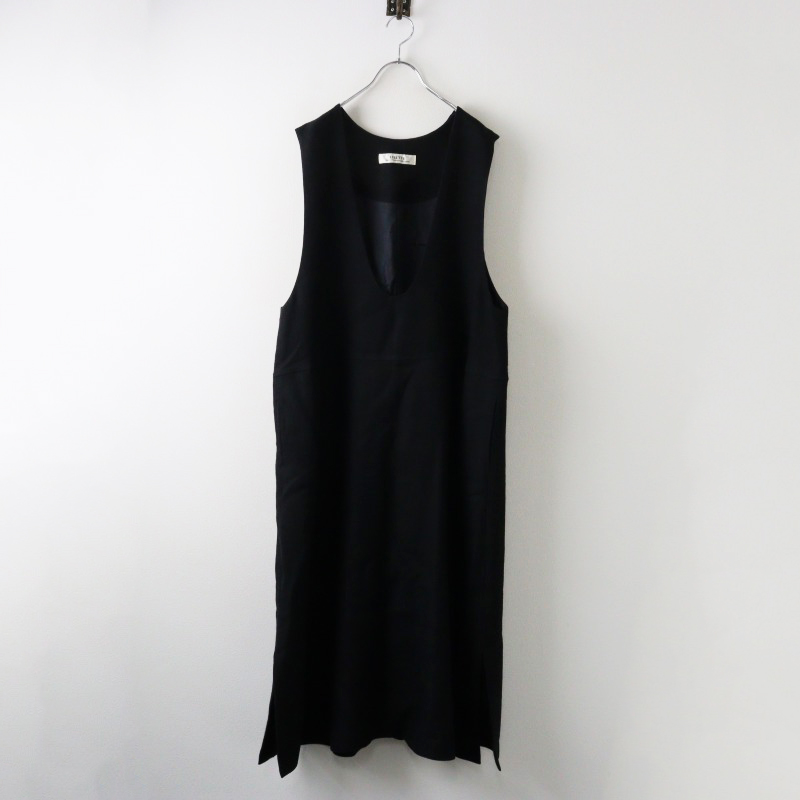 Lisette リゼッタ ラウラ　ジャンパースカート ワンピース　38 リゼッタ Lisette ラウラ ノアール ウール リネン ジャンパースカート