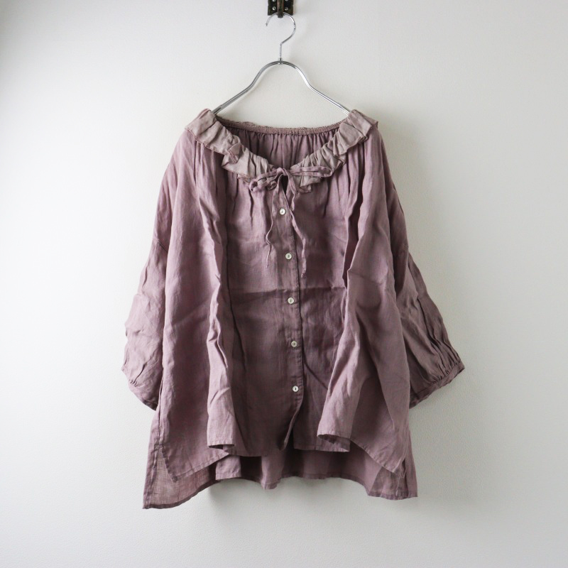 美品 2024AW ネストローブ nest Robe リネンシアーフリル