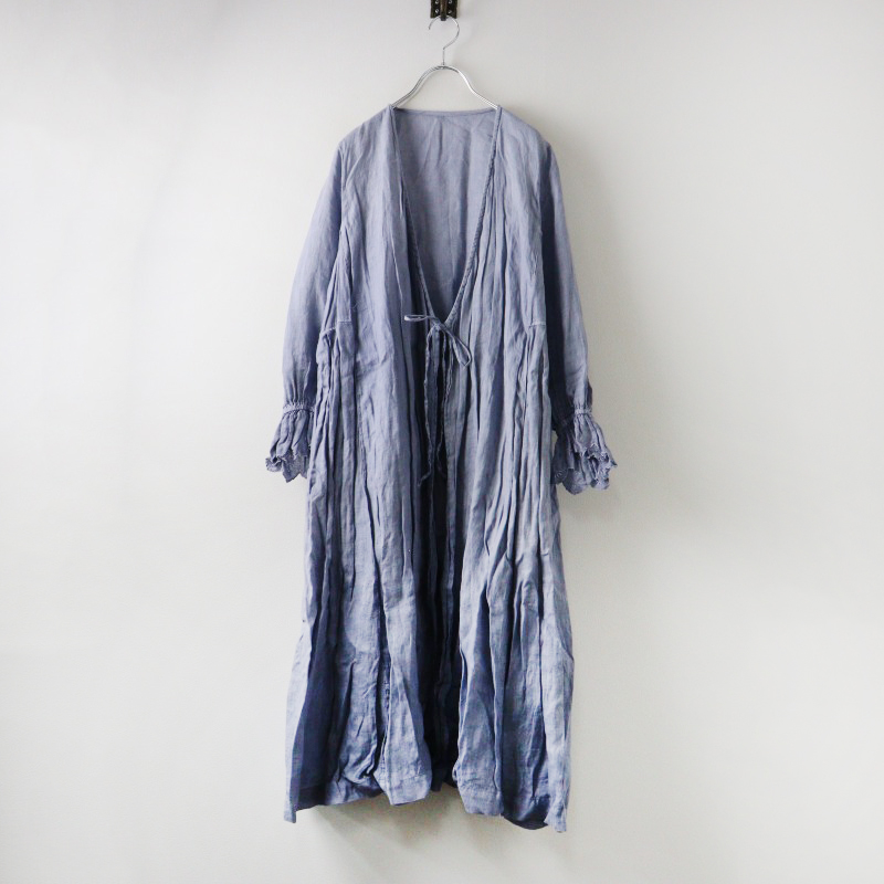 2020AW ネストローブ nest Robe リネンスカラップ刺繍ワンピース