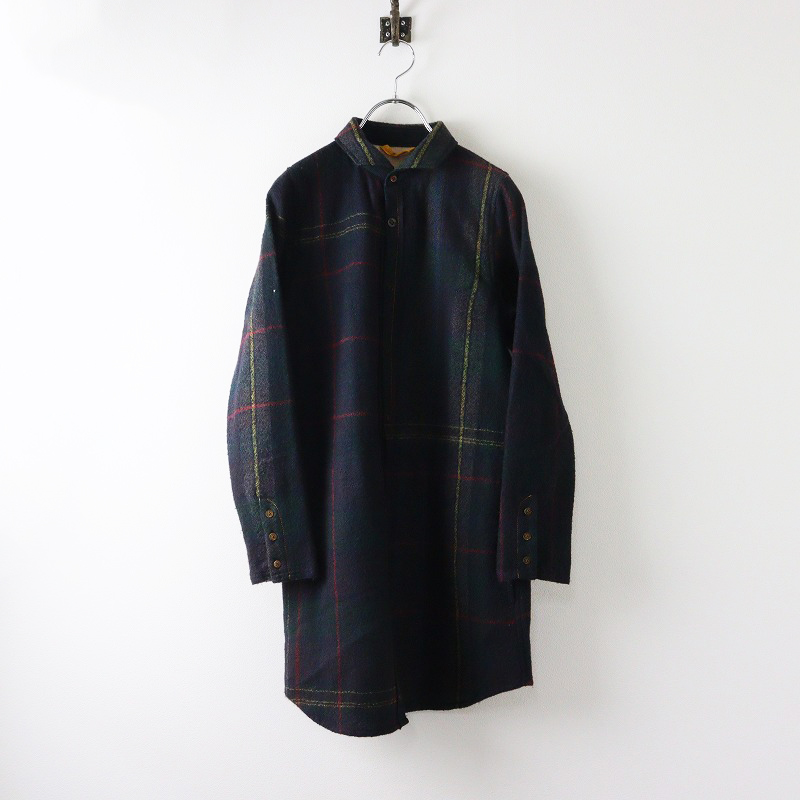 パラスパレス pal'las palace 縮絨ウールチェックコート 2