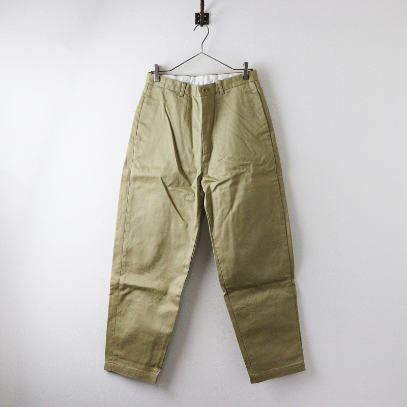 美品 ハーベスティ HARVESTY SLACKS LOOSE TAPERED チノクロス