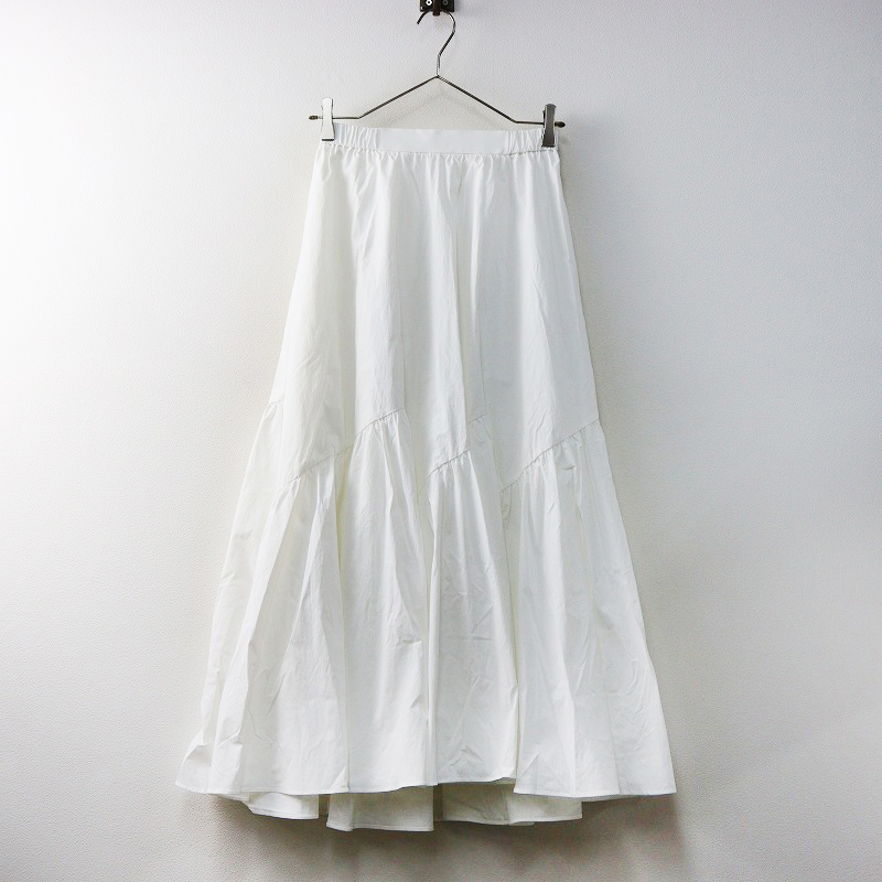 アルアバイル バイヤス切り替え ギャザースカート ホワイト 0 S