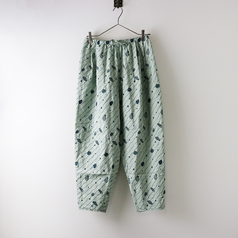 未使用タグ付き　ミナペルホネン　　レア　パンツ　直営店限定品 未使用 2025SS ミナペルホネン mina perhonen ads4621 sea jewel