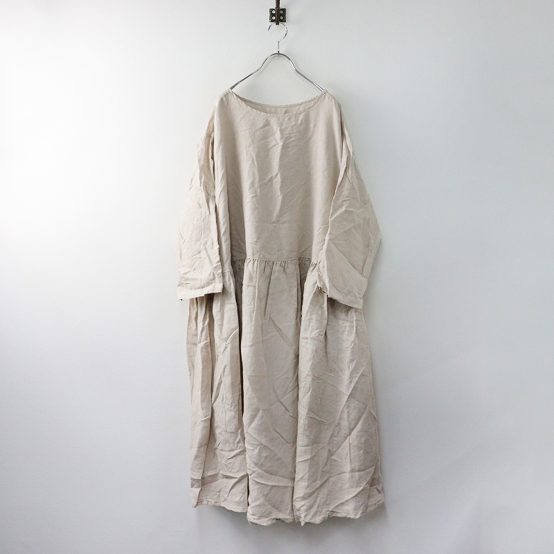 美品 nest Robe ⿻ リネン ギャザー チュニック丈 ワンピース 秋 美品 nest Robe ⿻ リネン ギャザー チュニック丈 ワンピース 秋