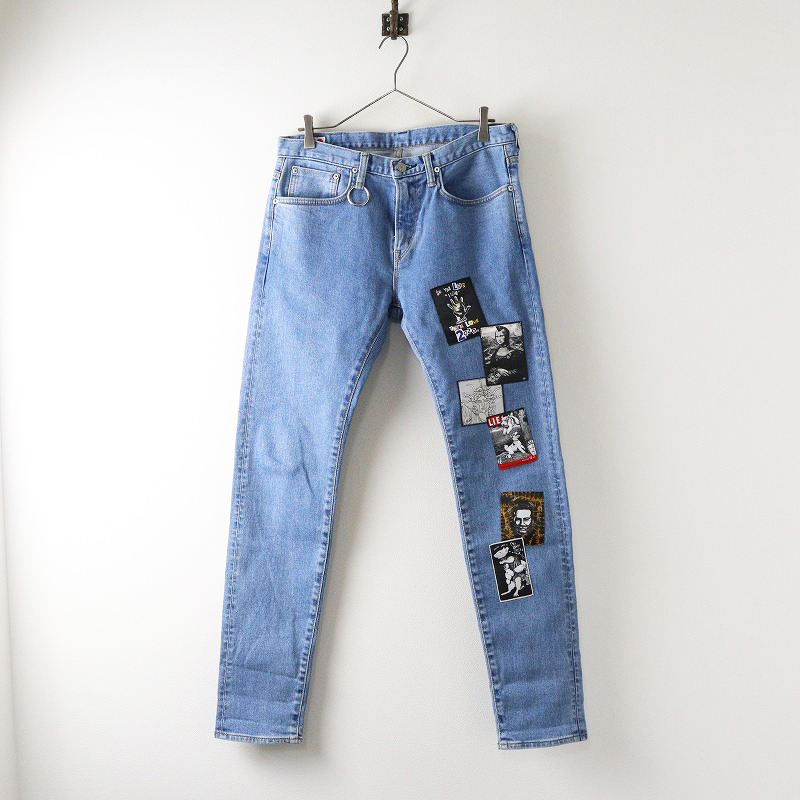 KIDILL キディル　バイカラーボンディングパンツ　ジップ　42 XS 黒　紫 ZIP SHORT PANTS SKULL PRINT