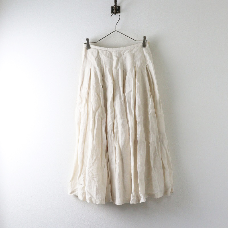 リゼッタ Lisette ティナ ダブルプリーツロングスカート 36｜ベージュ  