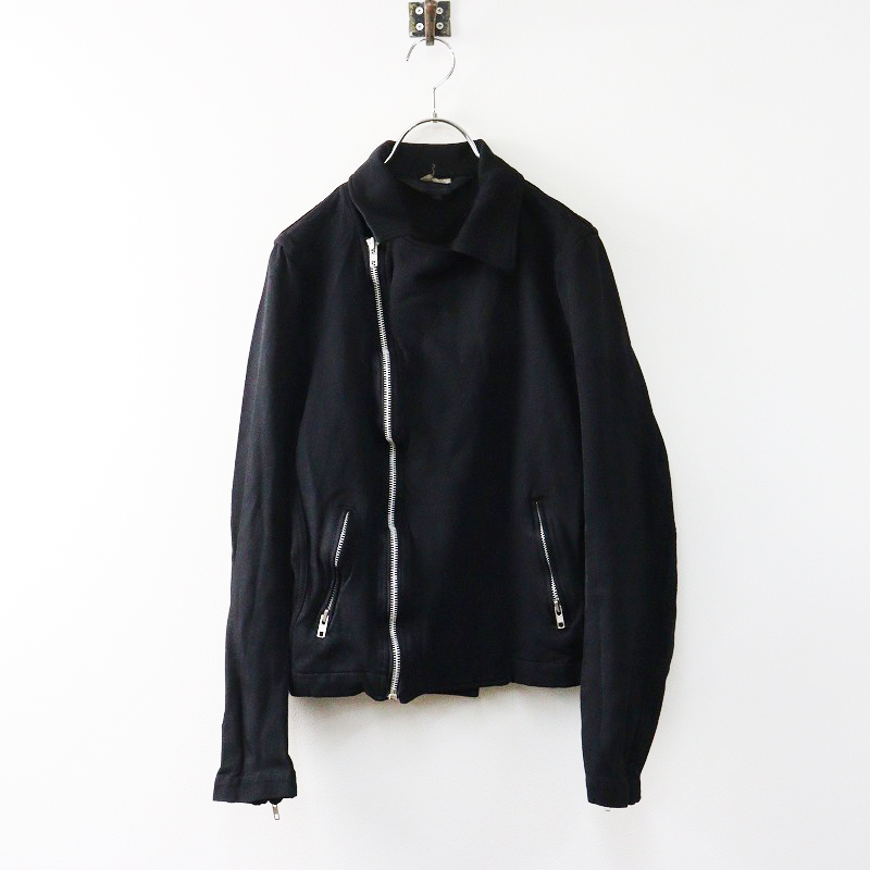 コムコム コムデギャルソン ポリ縮絨 ライダース ジャケット BLACK M コムコムコムデギャルソン COMME des GARCONS ポリ縮 ライダース