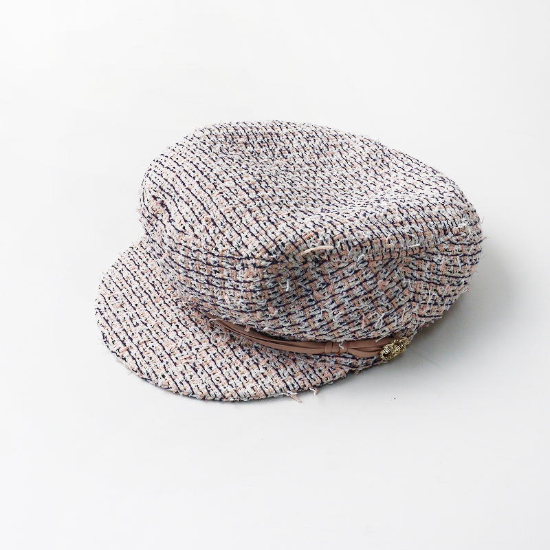 CHANELシャネル キャスケット ツイード ピンク Lサイズ　帽子 CHANELシャネル キャスケット ツイード ピンク Lサイズ 帽子 冬