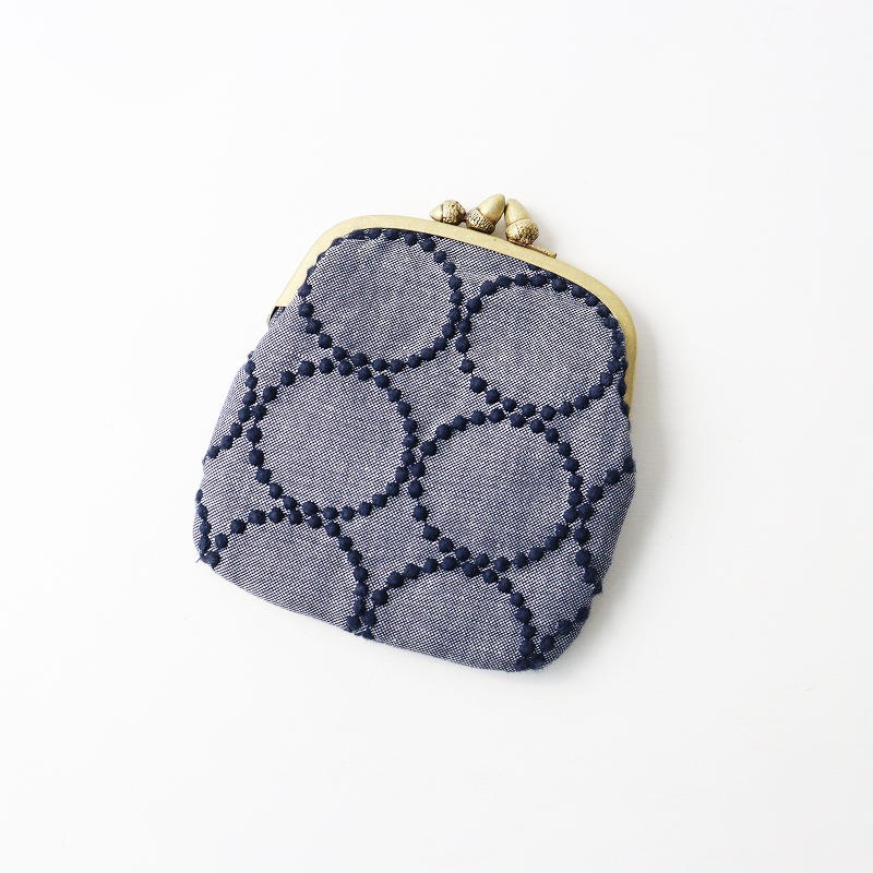 ミナペルホネン＊Kukka paraatiネイビー ＊タンバリン＊ポーチ＊436 ミナペルホネン＊Kukka paraatiネイビー ＊タンバリン＊ポーチ