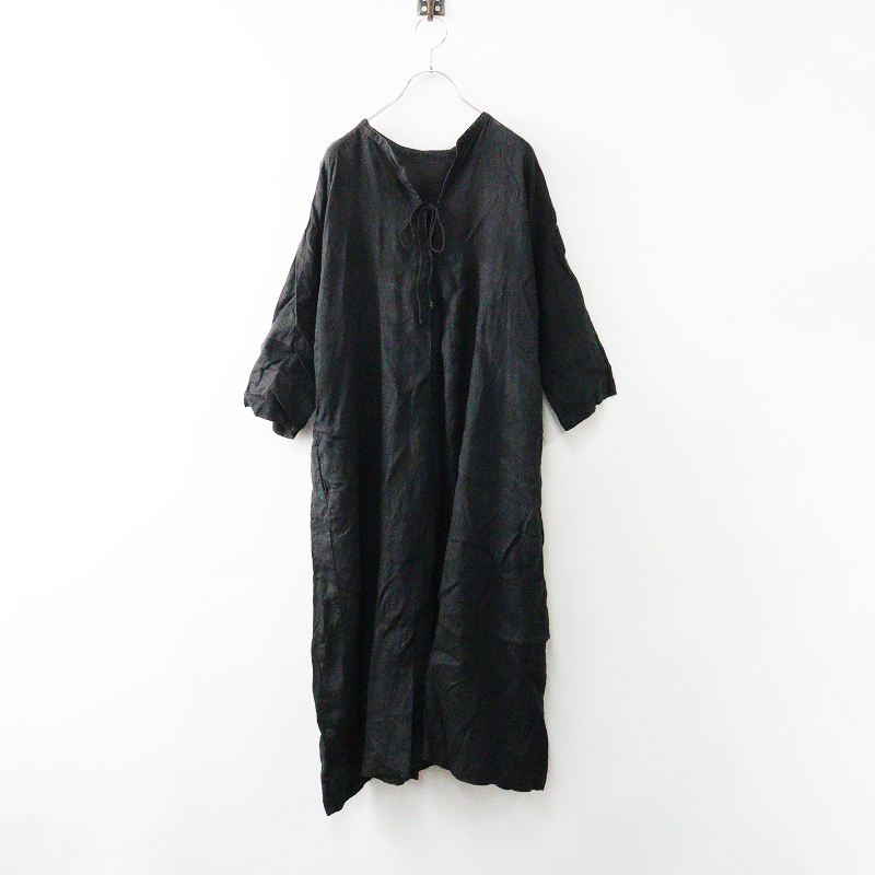 ネストローブ nest Robe リネンバンドカラー スモック