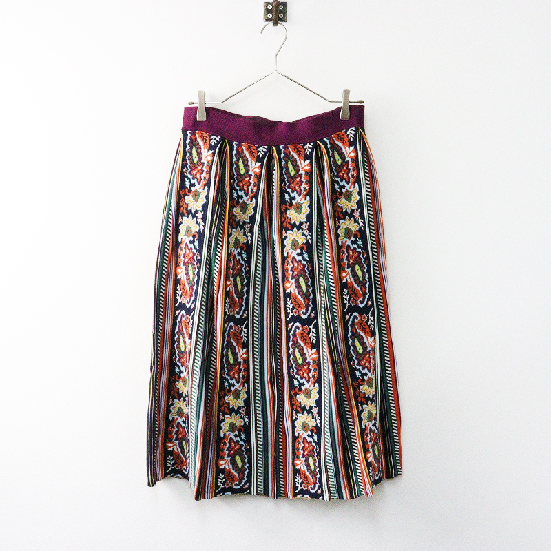 ミュベールワーク MUVEIL WORK ジャガードニットスカート 36