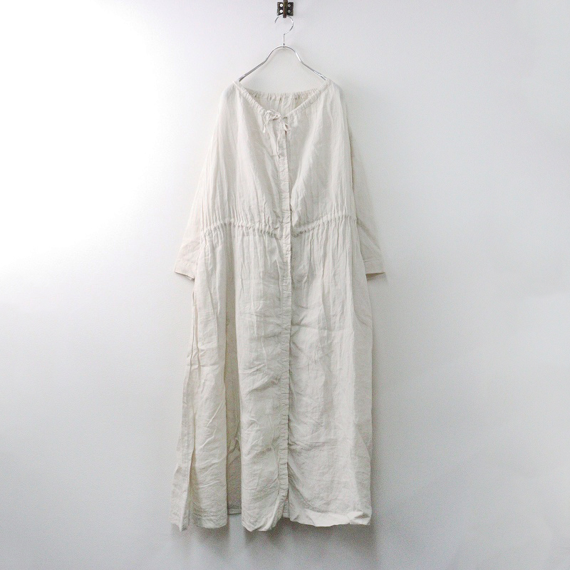 2021SS ネストローブ nest Robe リネンモック比翼ワンピース F