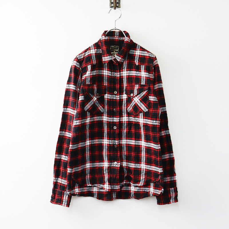 HUG O WAR ハグオーワー　カフェ　長袖T ブラック クロスアンドクロス ハグオーワー クロスアンドクロス HUG O WaR Cloth&Cross