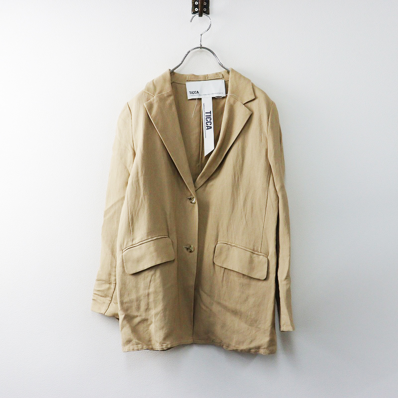 定価3.4万 ティッカ TICCA リネン混テーラードジャケット 1