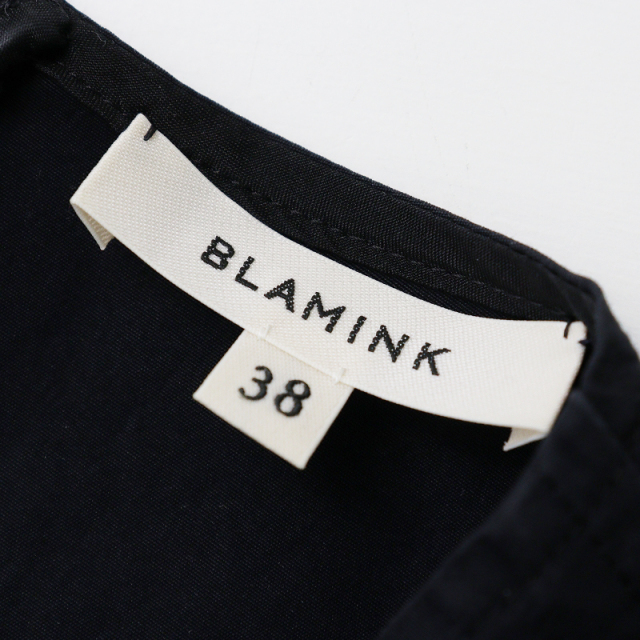 □ 45222★夏 BLAMINK ブラミンク シャツブラウス 38 ブラック □ 45222☆夏 BLAMINK ブラミンク シャツブラウス 38 ブラック