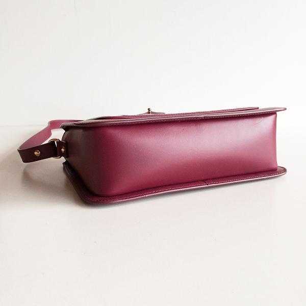 A.P.C. アーペーセー Albane レザーショルダーバッグ/ワインレッド 