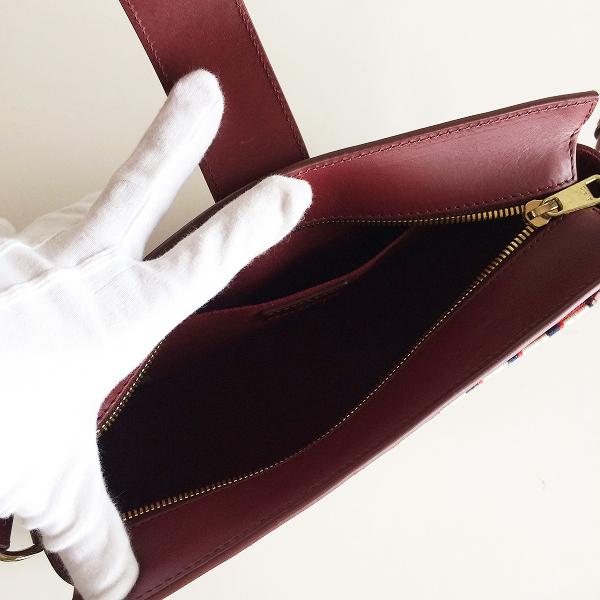 A.P.C. アーペーセー Albane レザーショルダーバッグ/ワインレッド 