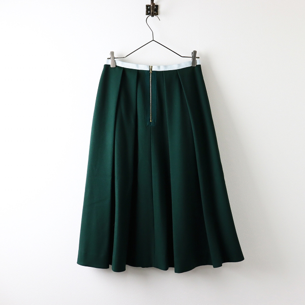 サマーセール】Drawer ドゥロワー ウール100% タック入 フレアスカート  