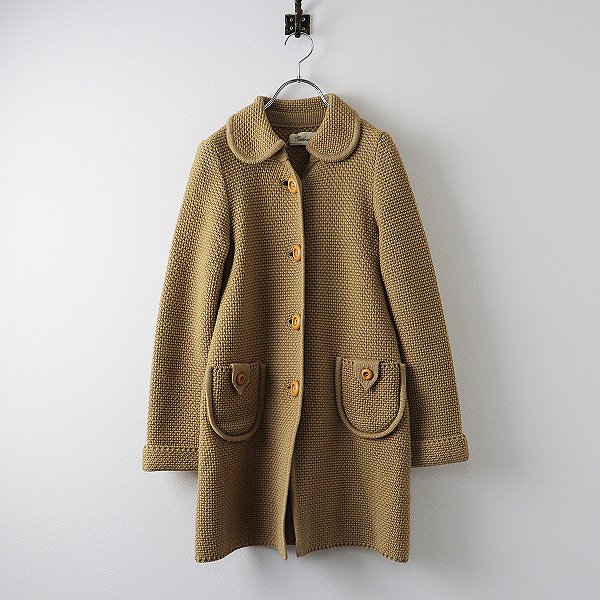 スプリングセール】Manna マンナ ウール 鹿の子 丸襟ニットコート  