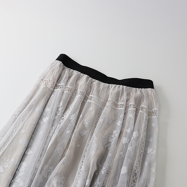 未使用 大きいサイズ オンワード樫山 組曲 サーキュラーレース フレア