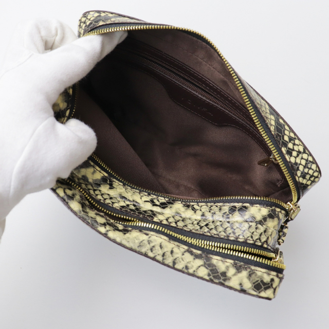 スプリングセール】ヨンファ YONFA パイソン柄 2WAY スクエア  