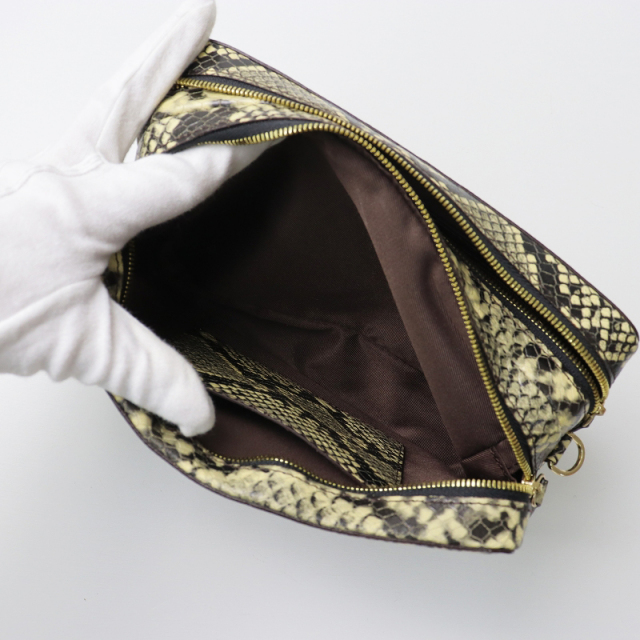 スプリングセール】ヨンファ YONFA パイソン柄 2WAY スクエア  