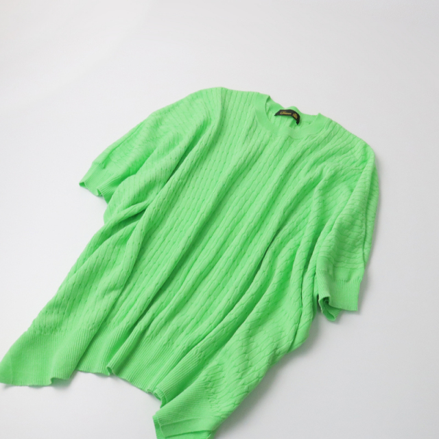 スプリングセール】2019SS ドゥロワー Drawer 18Gケーブル編みショート  