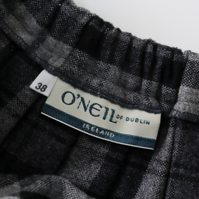 オニールオブダブリン チェックスカート ウール ブラック グレー ウィンターセール】オニールオブダブリン O'NEIL of DUBLIN チェック