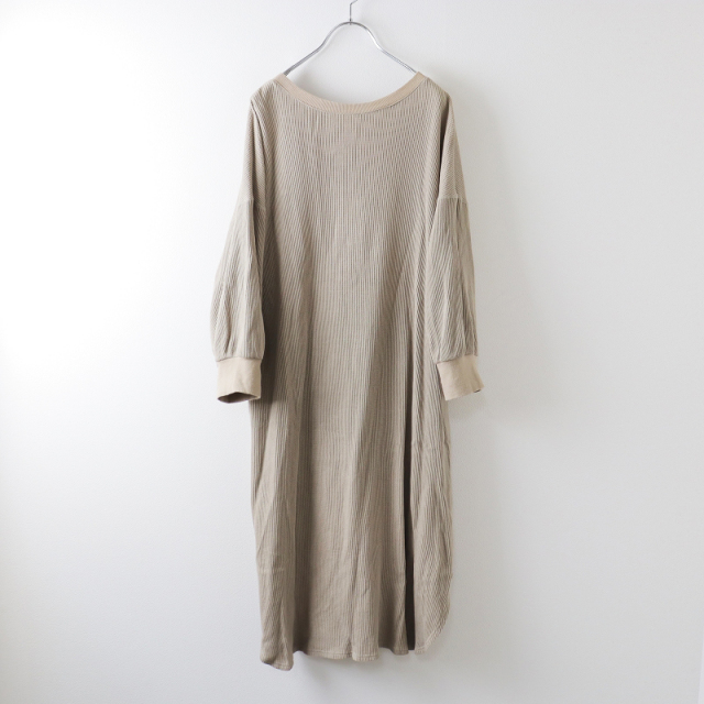 ローズティアラ 46 ベージュ 七分袖 ワンピース パール付き 美品 新作】バイカラーワンピース | Rose Tiara【ローズティアラ】