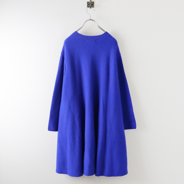 エンフォルド ENFOLD Aラインニットワンピース 36/ブルー チュニック  
