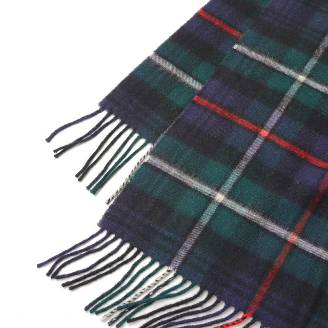 美品 Johnstons ジョンストンズ 大判 カシミヤ100％タータンチェック  