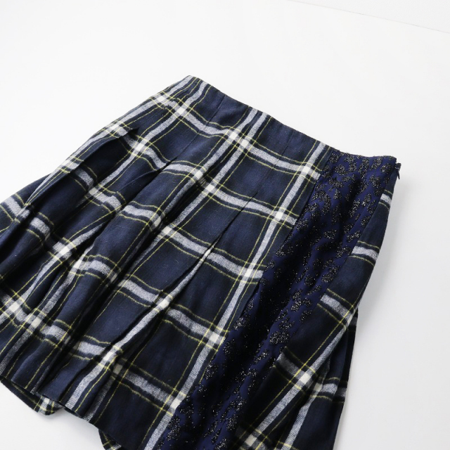 サカイラック sacai luck レオパードラメジャガード切替 フランネル  