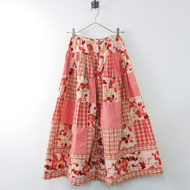 期間限定価格】ピンクハウス PINK HOUSE フラワー×チェック柄パッチ 