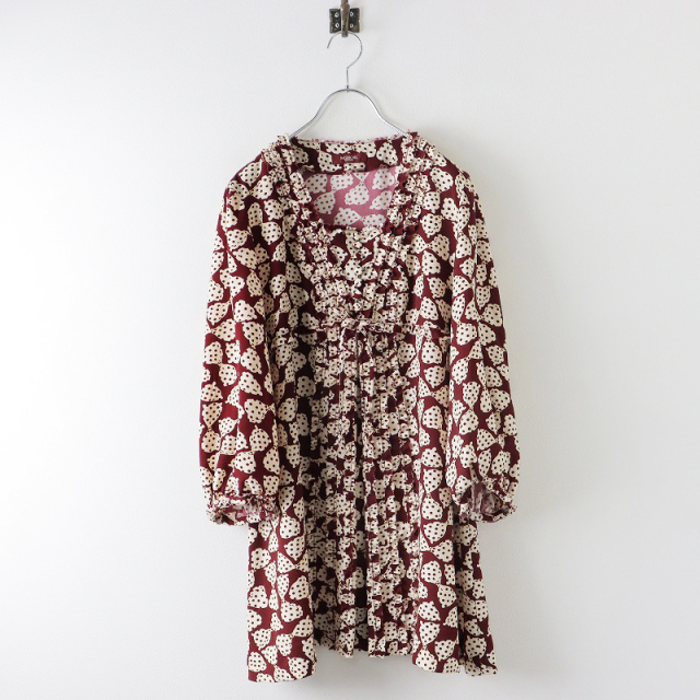 美品 2020AW インゲボルグ INGEBORG ドットリボンプリントフリル  