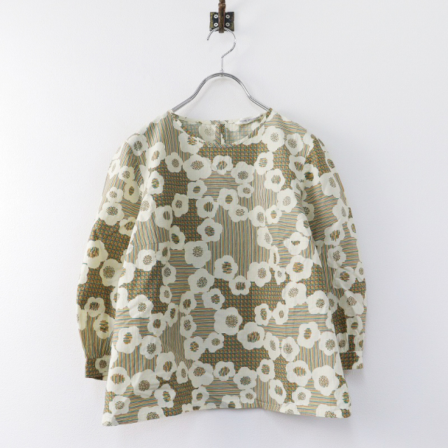 美品 ミナペルホネン mina perhonen flower dance ブラウス 38 
