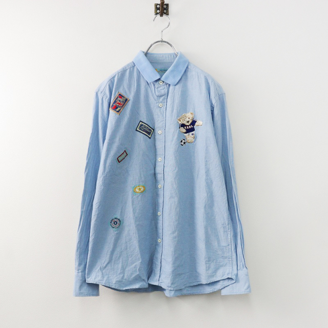 メンズ カールヘルム Karl Helmut サッカーカール君刺繍 ワッペン長袖 