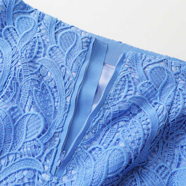 アナイ ANAYI ボタニカルケミカルレースタイトスカート 36/ライト  