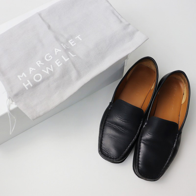 定価9.3万 マーガレットハウエル MARGARET LINEN COTTON レザー 