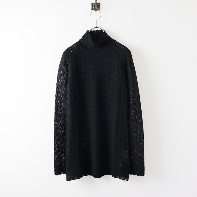 美品 マメクロゴウチ Mame Kurogouchi Knitted Lace Top ニットレース 