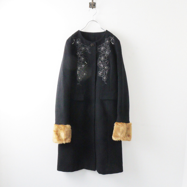 2020AW リリーブラウン Lily Brown ビジューコート /ブラック 