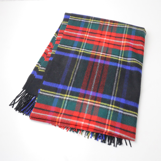 ジョンストンズ Johnstons タータンチェック カシミヤ大判ストール  