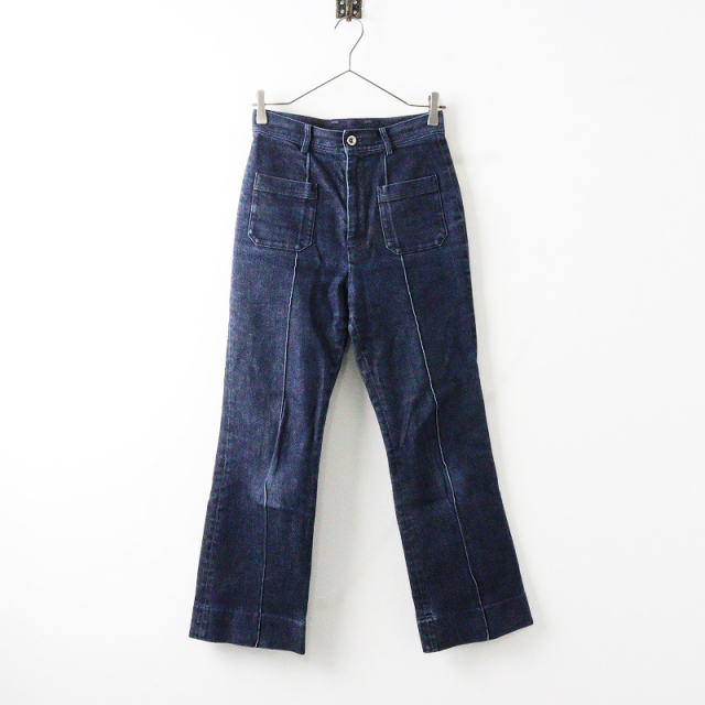 2020AW イエナ IENA LA BOUCLE デニムフレアパンツ 34/ネイビー  