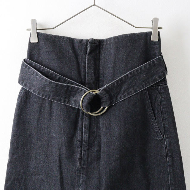 カレンテージ CURRENTAGE コットン ハイウエスト デニムスカート 2(M  